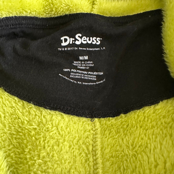 Adult Dr. Seuss Grinch Hooded Pajama Set Always Naughty Green Black Size M - Picture 2 of 9